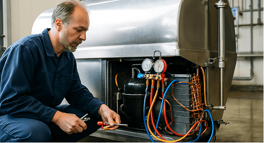 Ремонт и техническое обслуживание молокоохладителей, пастеризаторов молока, рекуператоров тепла, водонагревателей